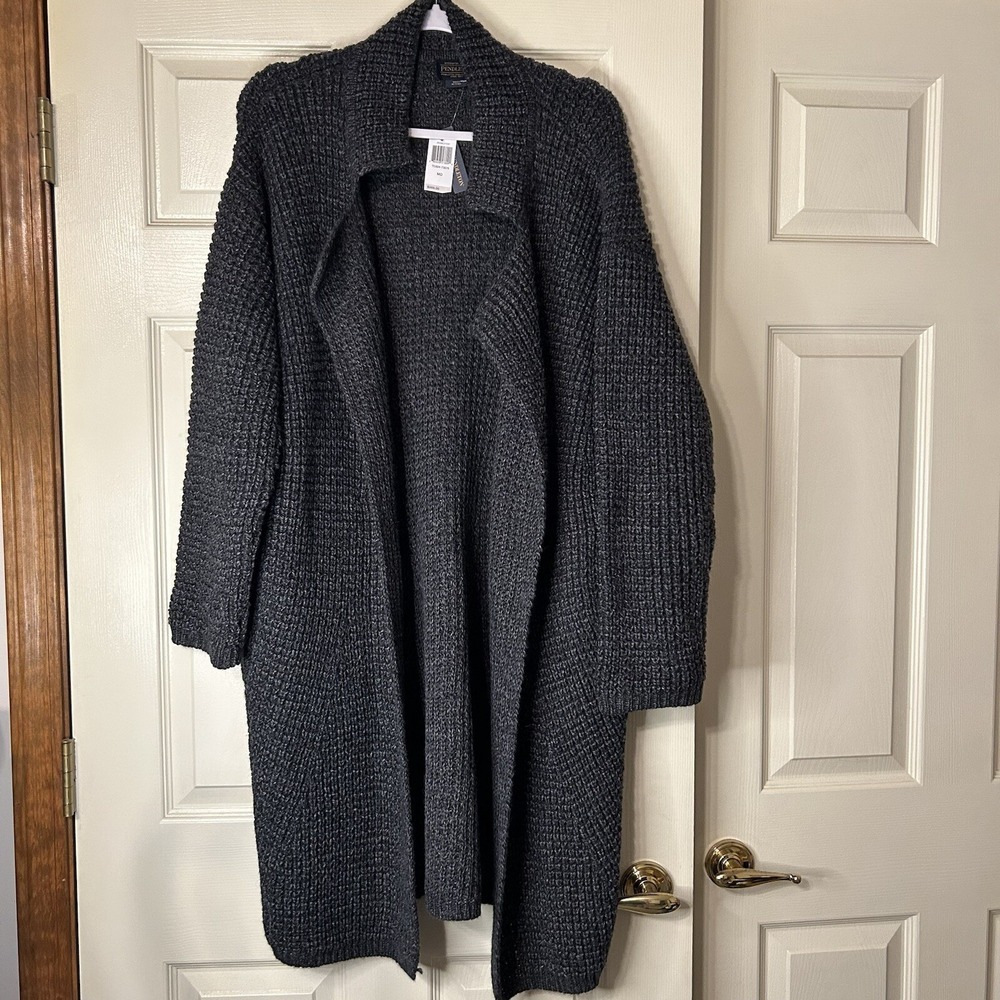 Pendleton Alpaca & Wool Cardigan Sweater With Pocket Size M Charcoal Deep Gray